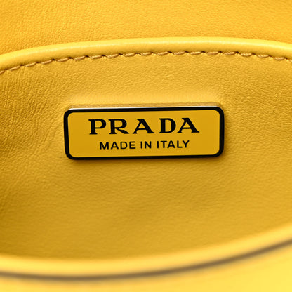 Prada Spazzolato Cleo Flap Shoulder Bag Sole Black 7 of 11