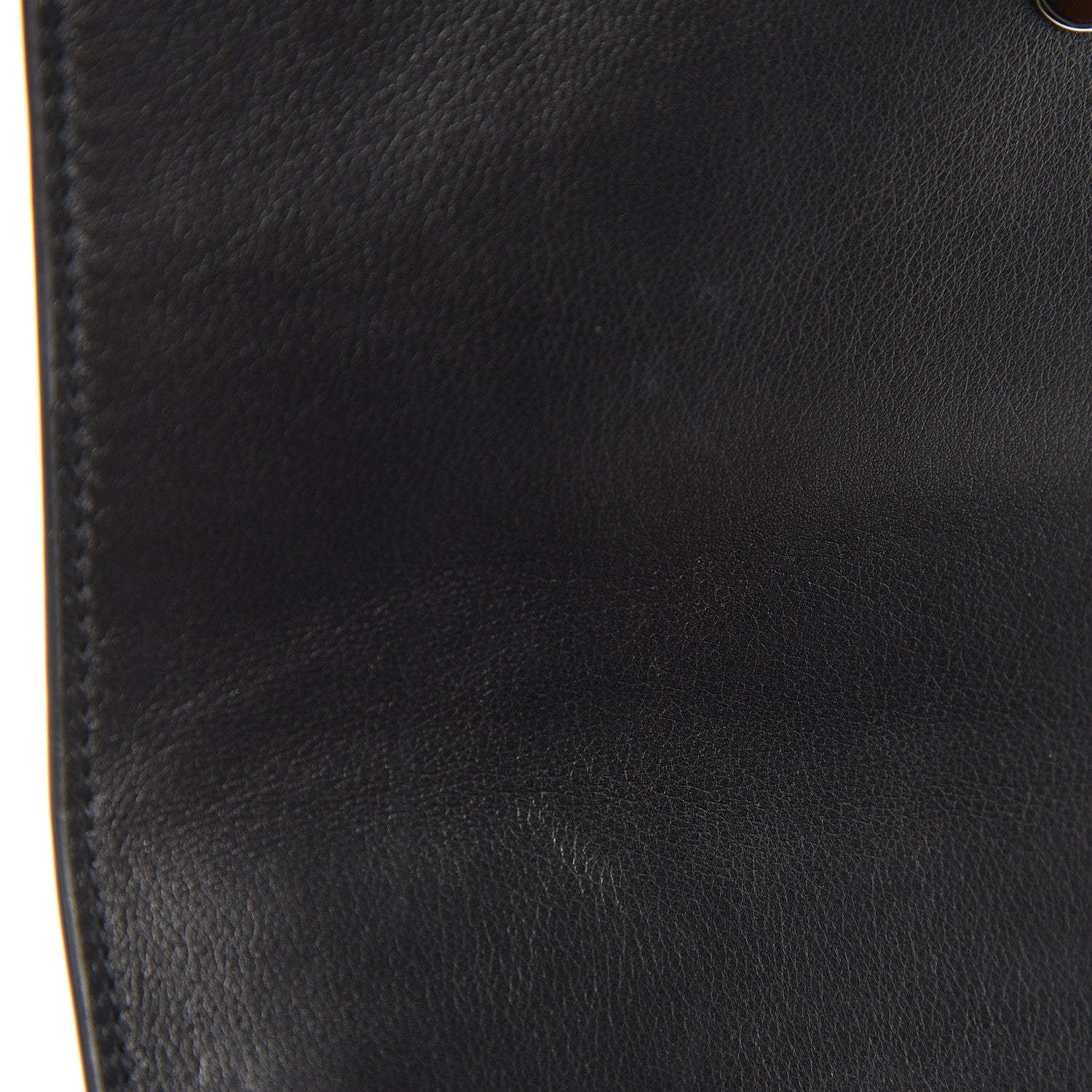 Saint Laurent Grained Calfskin Studded Medium Monogram Heart Sunset Black 8 of 8