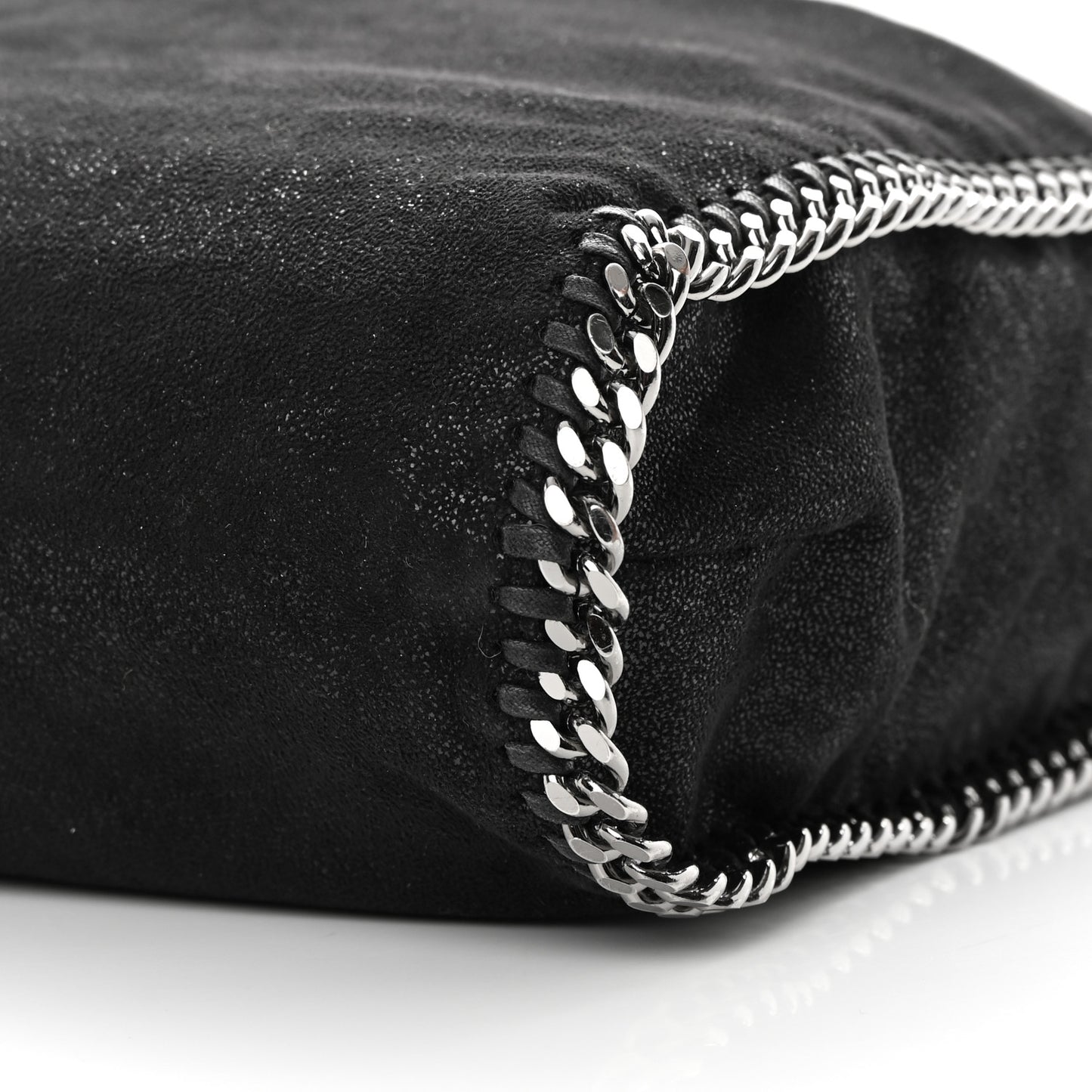 Metallic Shaggy Deer Big Falabella Tote Black