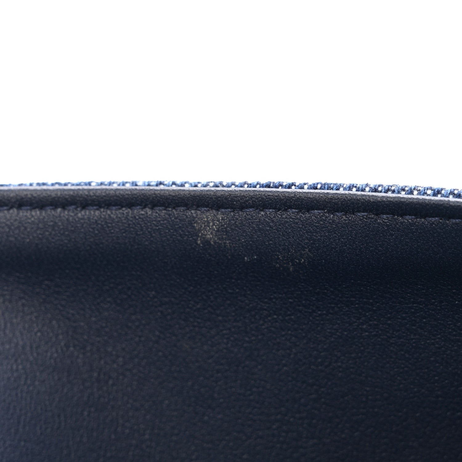 Chanel Printed Denim Quilted Medium Double Flap Dark Blue 11 of 13