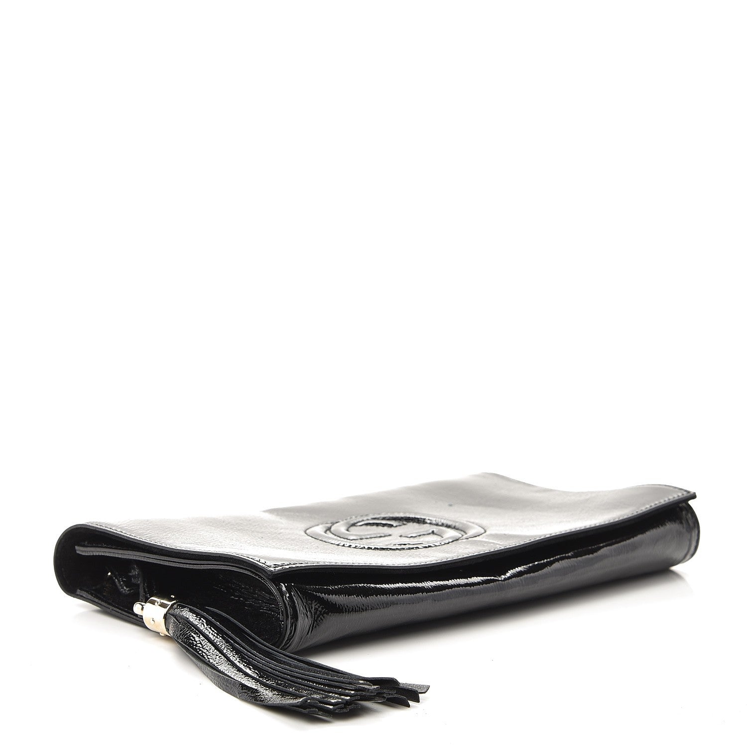 Gucci Soft Patent Medium Soho Clutch Black 4 of 10