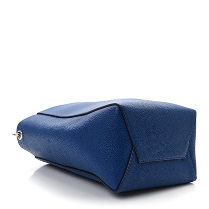 Celine Soft Grained Calfskin Small Sangle Bucket Bag Blue 3 of 11