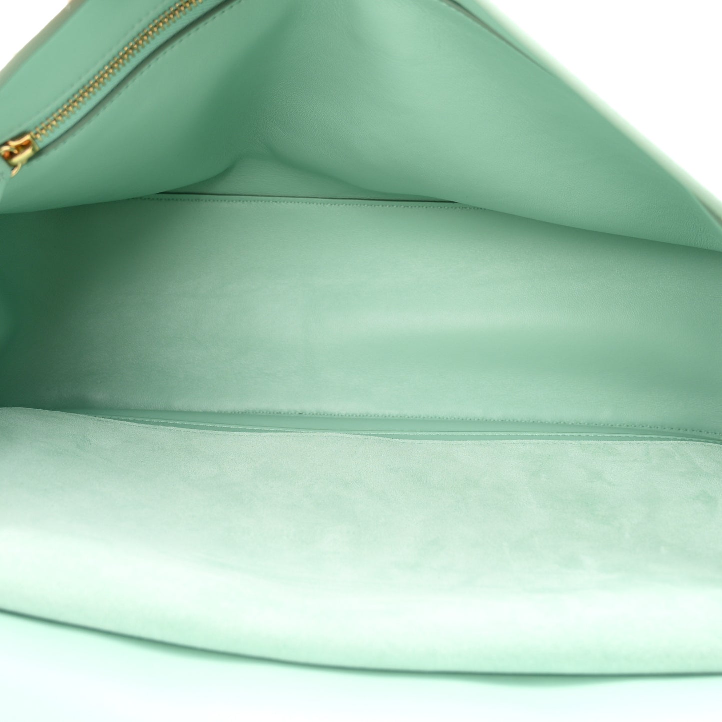 Suede Calfskin Small Souplissimo Maxi Flap Green
