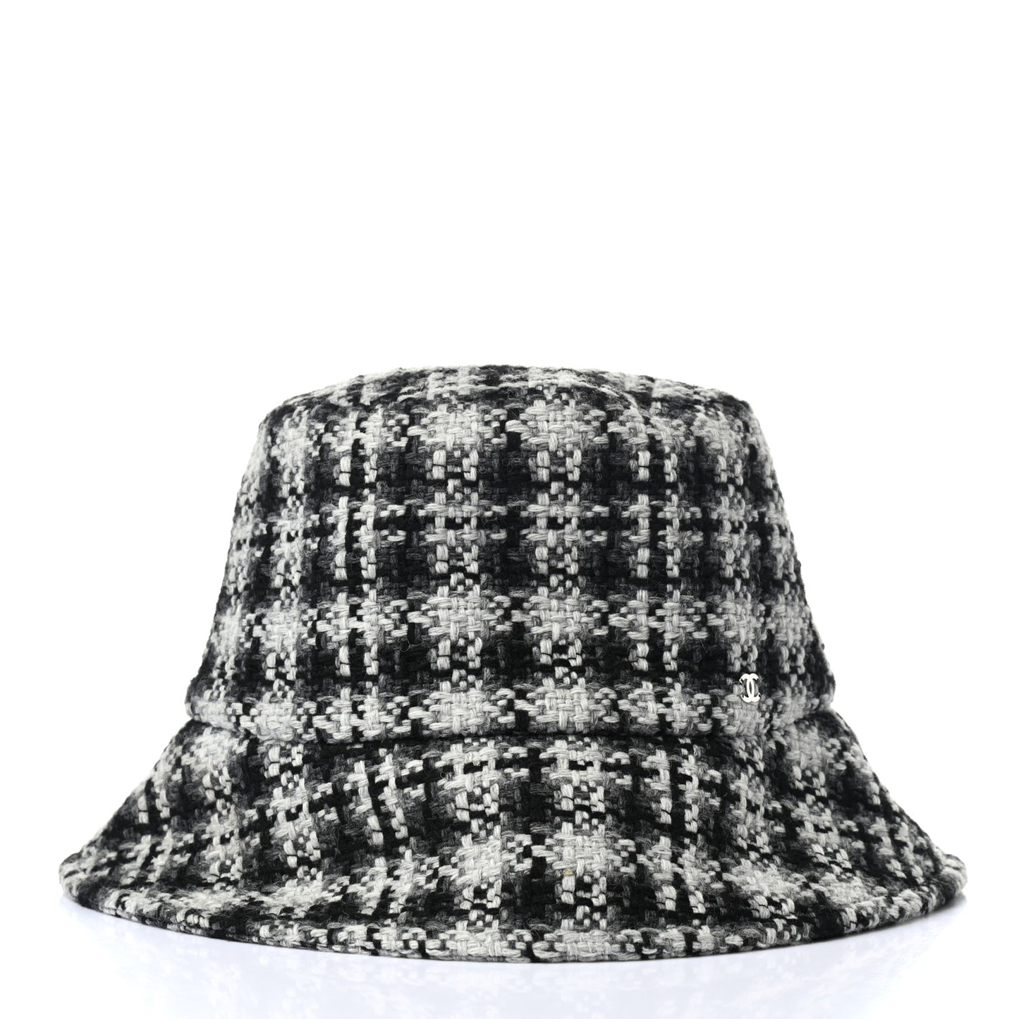 Tweed Bucket Hat L Black White