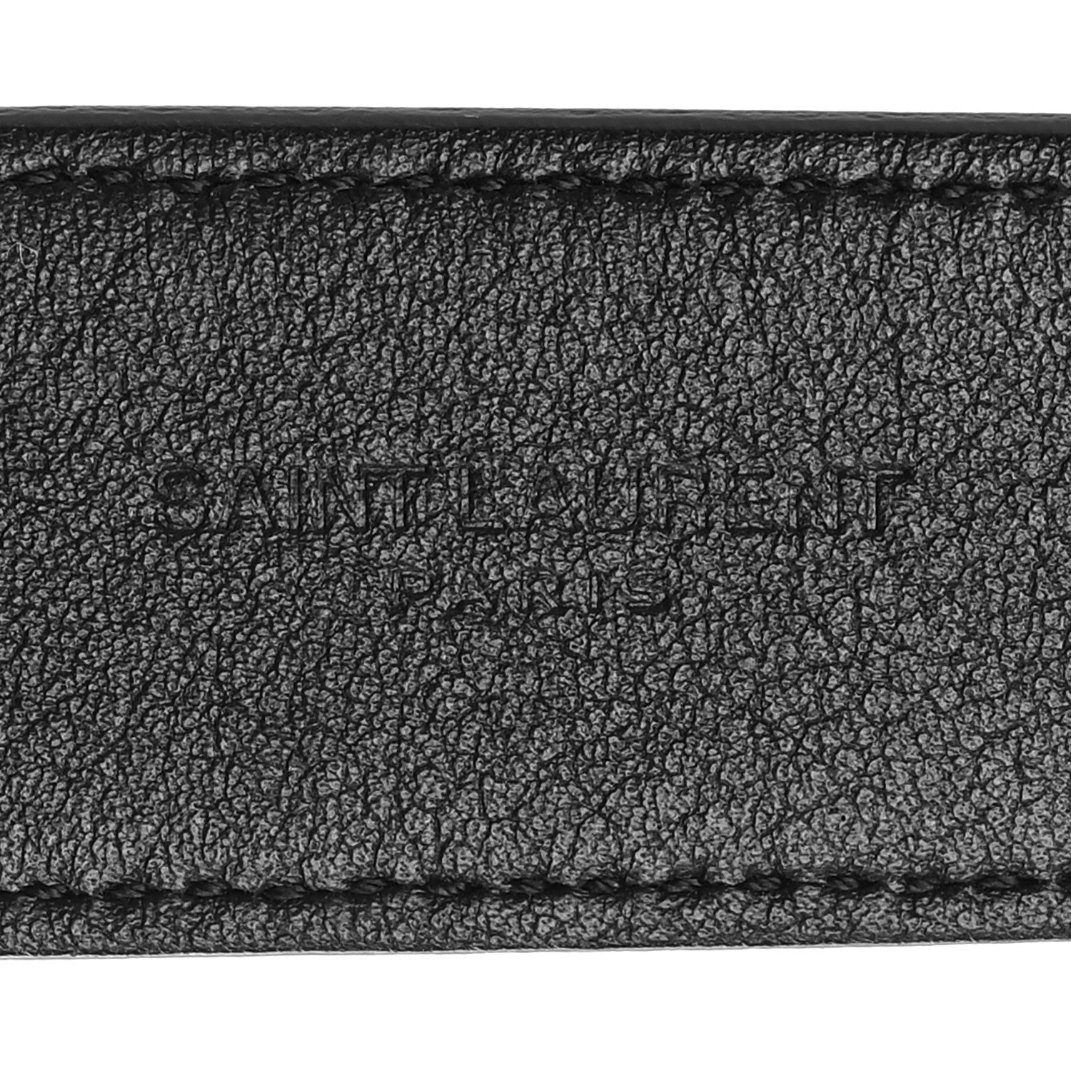 Saint Laurent Smooth Calfskin Monogram Square Buckle Belt 90 Black 5 of 6