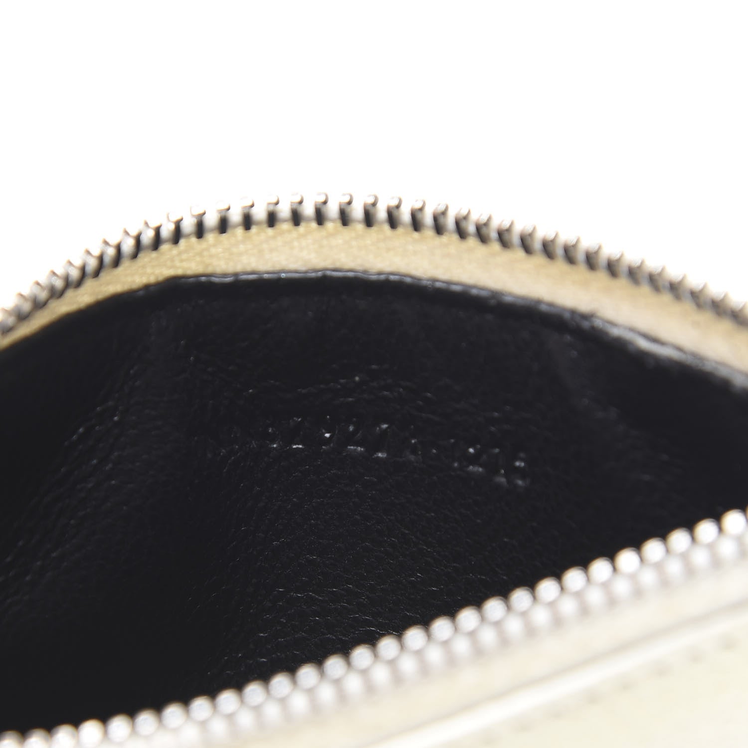 Saint Laurent Grained Calfskin 5 Fragments Zip Pouch Card Holder White 6 of 10