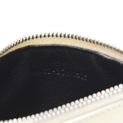 Saint Laurent Grained Calfskin 5 Fragments Zip Pouch Card Holder White 6 of 10