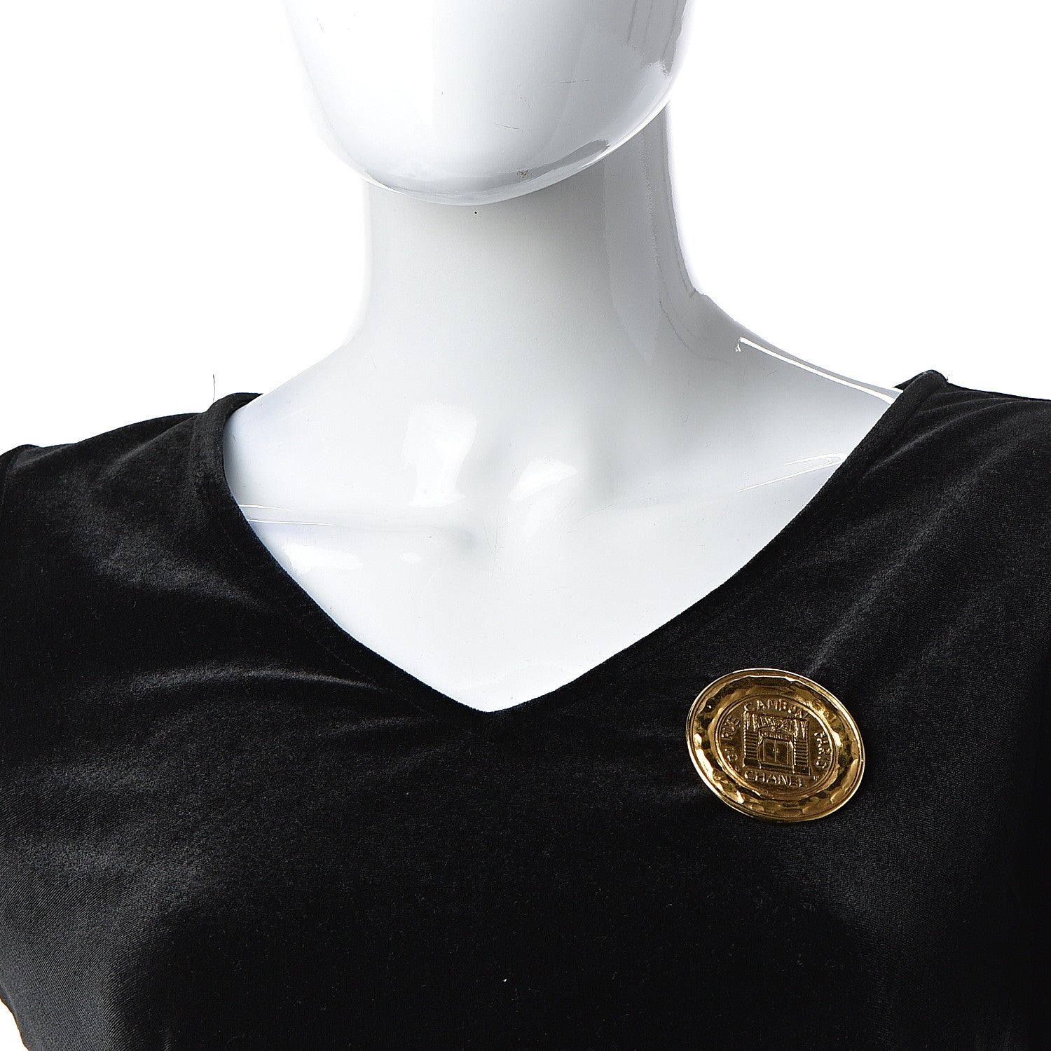 Chanel 31 Rue Cambon Medallion Brooch Gold 2 of 5