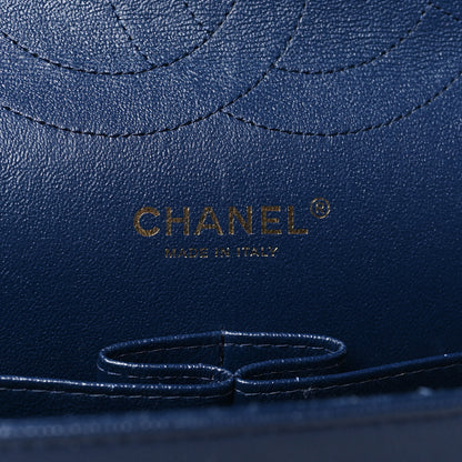 Chanel Caviar Quilted Jumbo Double Flap Navy Blue 6 of 14
