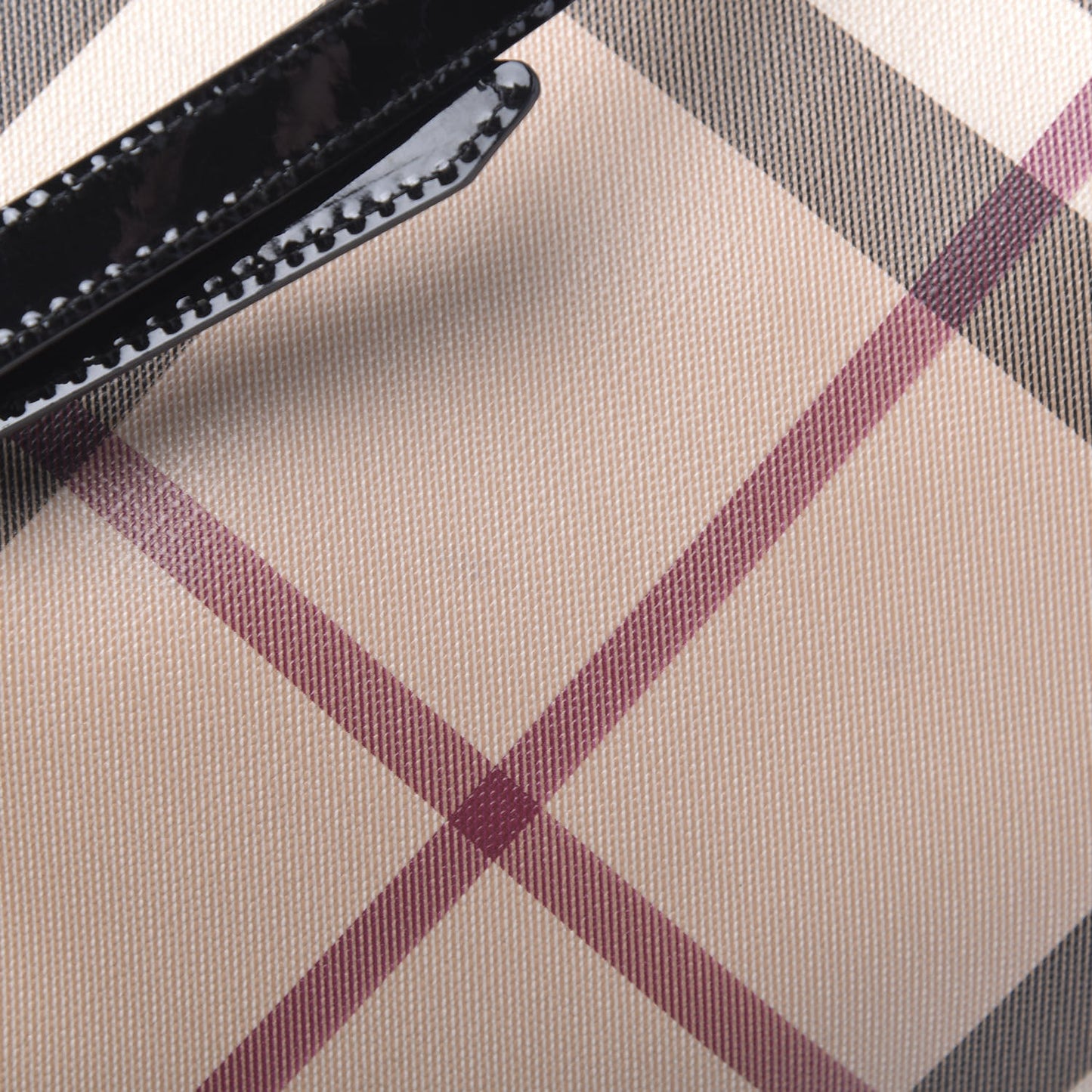 Patent Nova Check Crossbody Bag Black