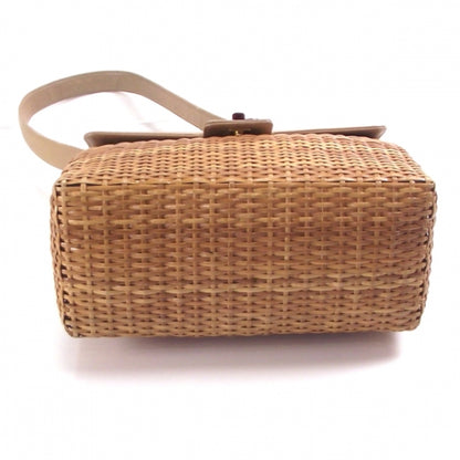 Chanel Vintage Straw Bag w/Tortoise CC Lock 4 of 14