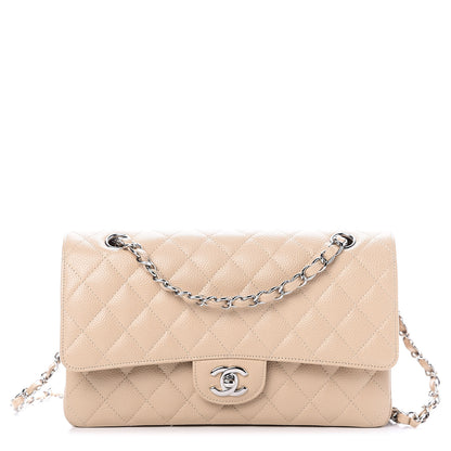 Chanel Caviar Quilted Medium Double Flap Beige 1 of 10