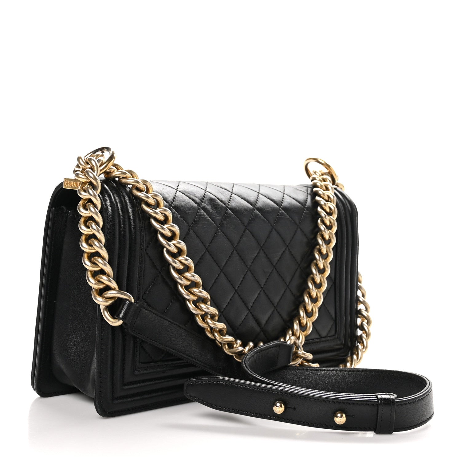 Chanel Lambskin Quilted Medium Boy Flap Black 3 of 11