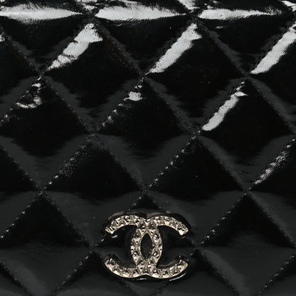 Chanel Patent Quilted Brilliant Yen Wallet Black 9 of 10