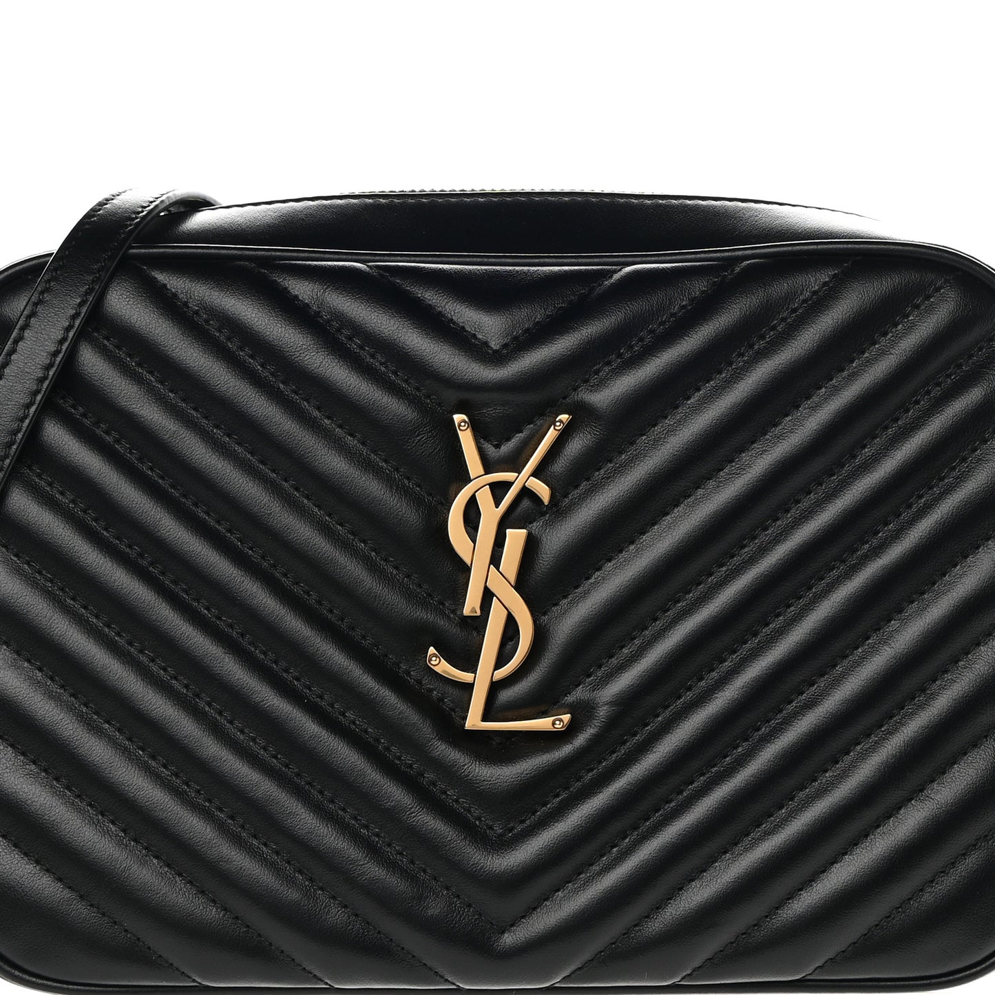 Calfskin Matelasse Monogram Lou Camera Bag Black