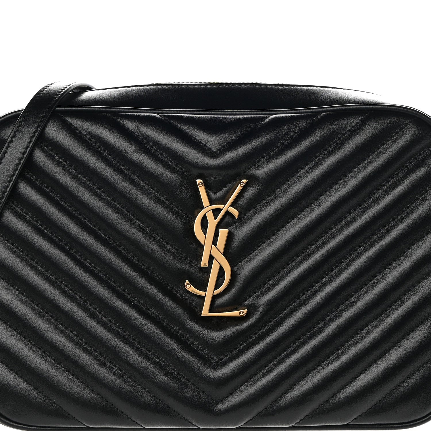 Saint Laurent Calfskin Matelasse Monogram Lou Camera Bag Black 8 of 10
