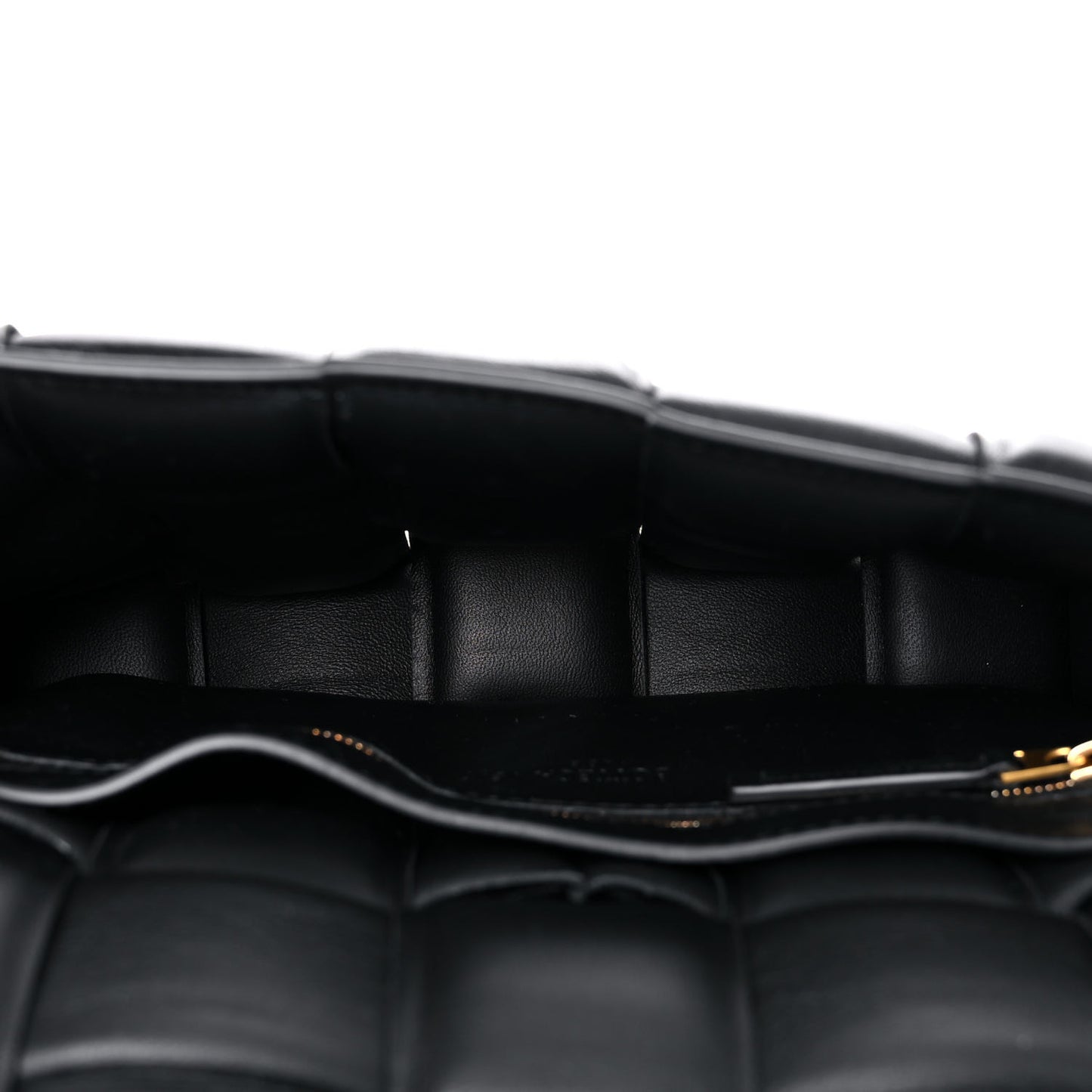 Nappa Maxi Intreccio Padded Cassette Crossbody Bag Black
