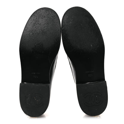 Chanel Calfskin Enamel Charms Mocassin Loafers 39.5 Black 14 of 24
