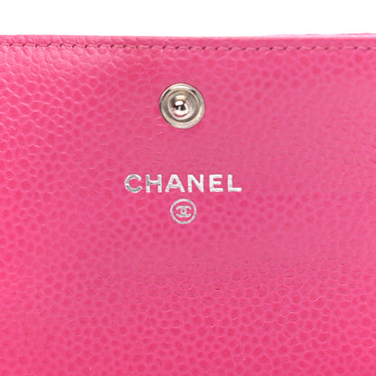 Chanel Caviar Quilted Flap Card Holder Pink 6 of 8