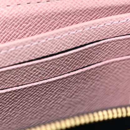 Louis Vuitton Damier Ebene Clemence Wallet Rose Ballerine 7 of 9