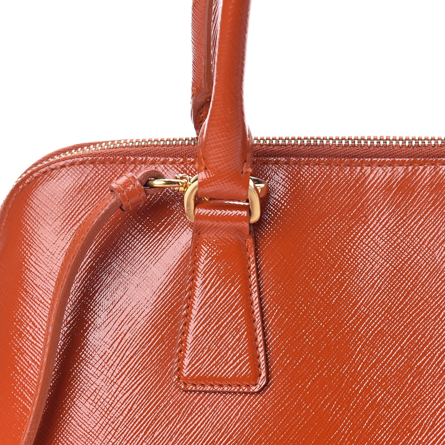 Prada Saffiano Vernice Medium Promenade Tote Arancio 12 of 16