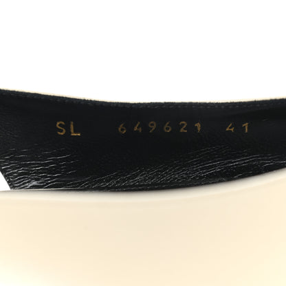 Saint Laurent Belfagor Anais Slingback Flats 41 Navy Pearl 8 of 11