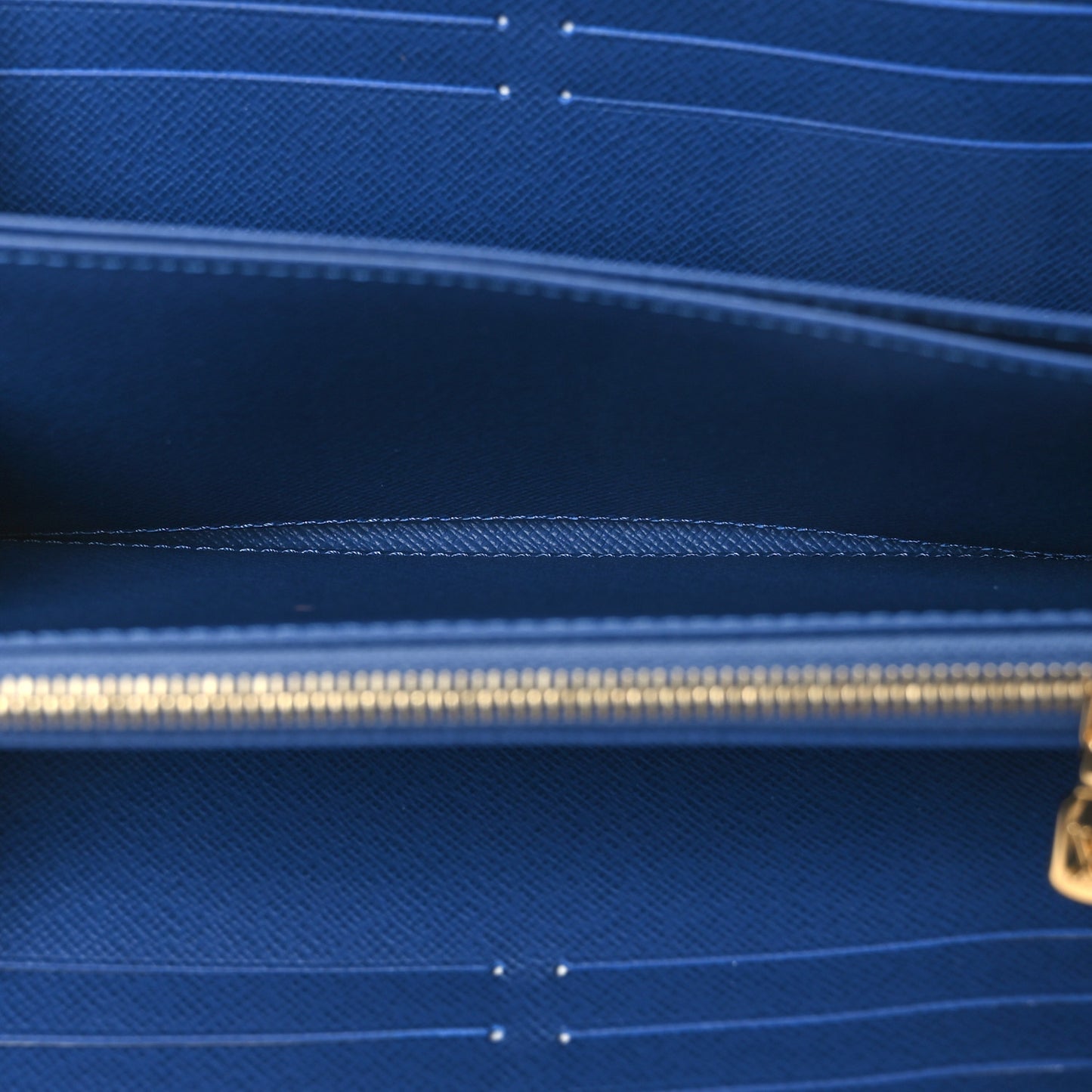 Monogram Denim Zippy Wallet NM Blue