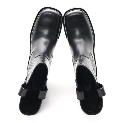 Louis Vuitton Calfskin Monogram Downtown Ankle Boots 39 Black 2 of 9