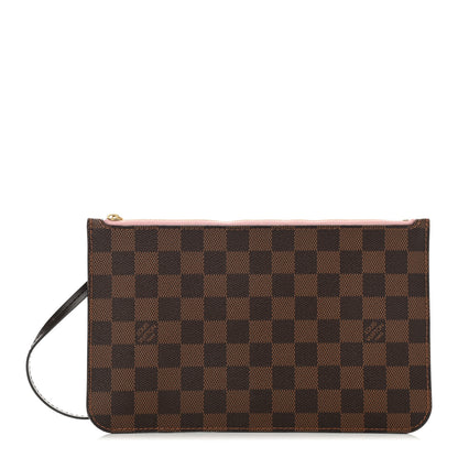 Louis Vuitton Damier Ebene Neverfull MM GM Pochette Rose Ballerine 1 of 7
