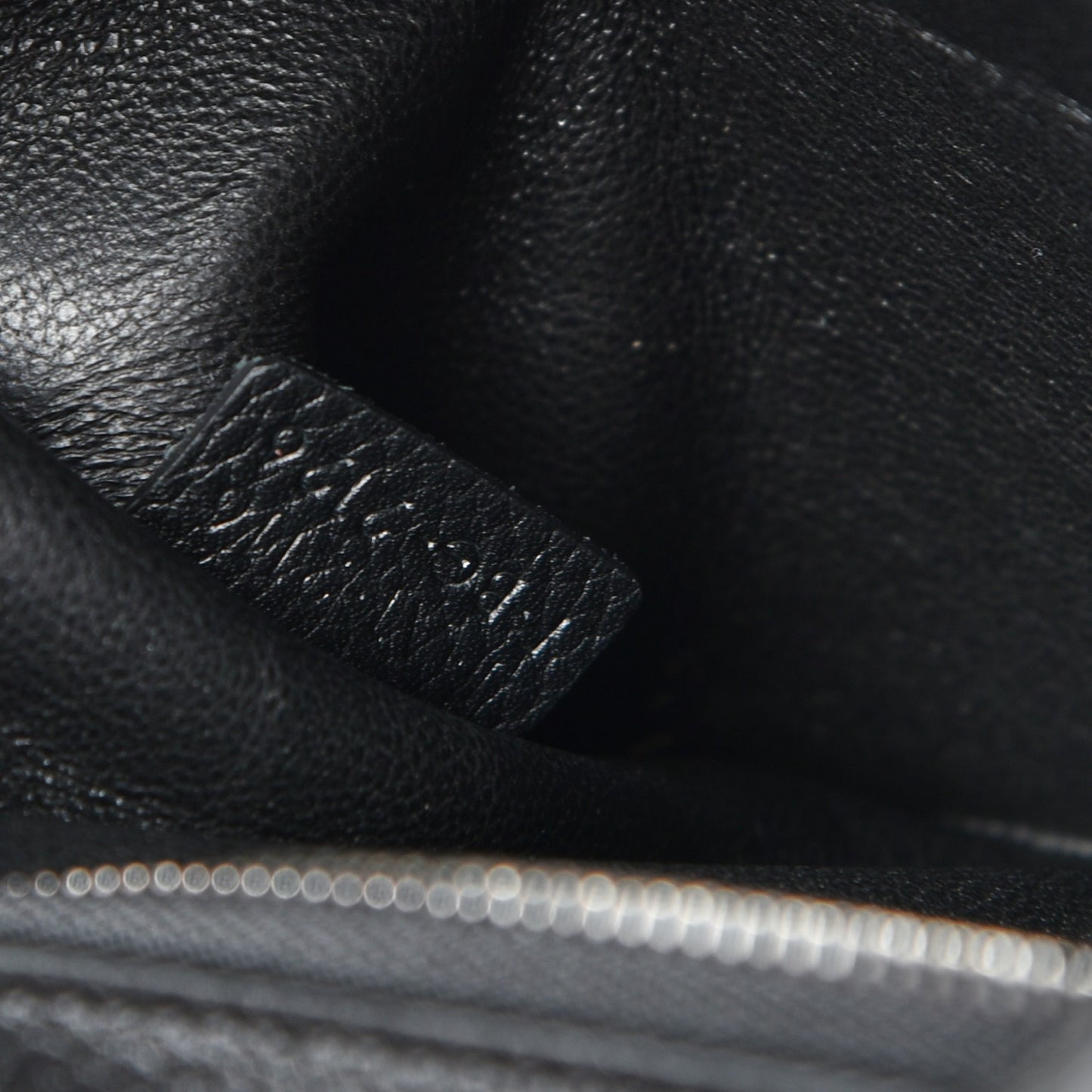 Drummed Calfskin Suede Small Trapeze Black