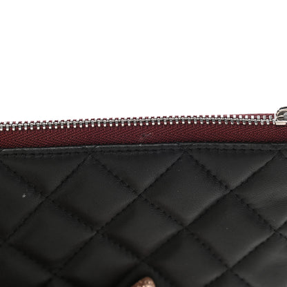 Chanel Lambskin Quilted Small Cosmetic Case Black 5 of 10