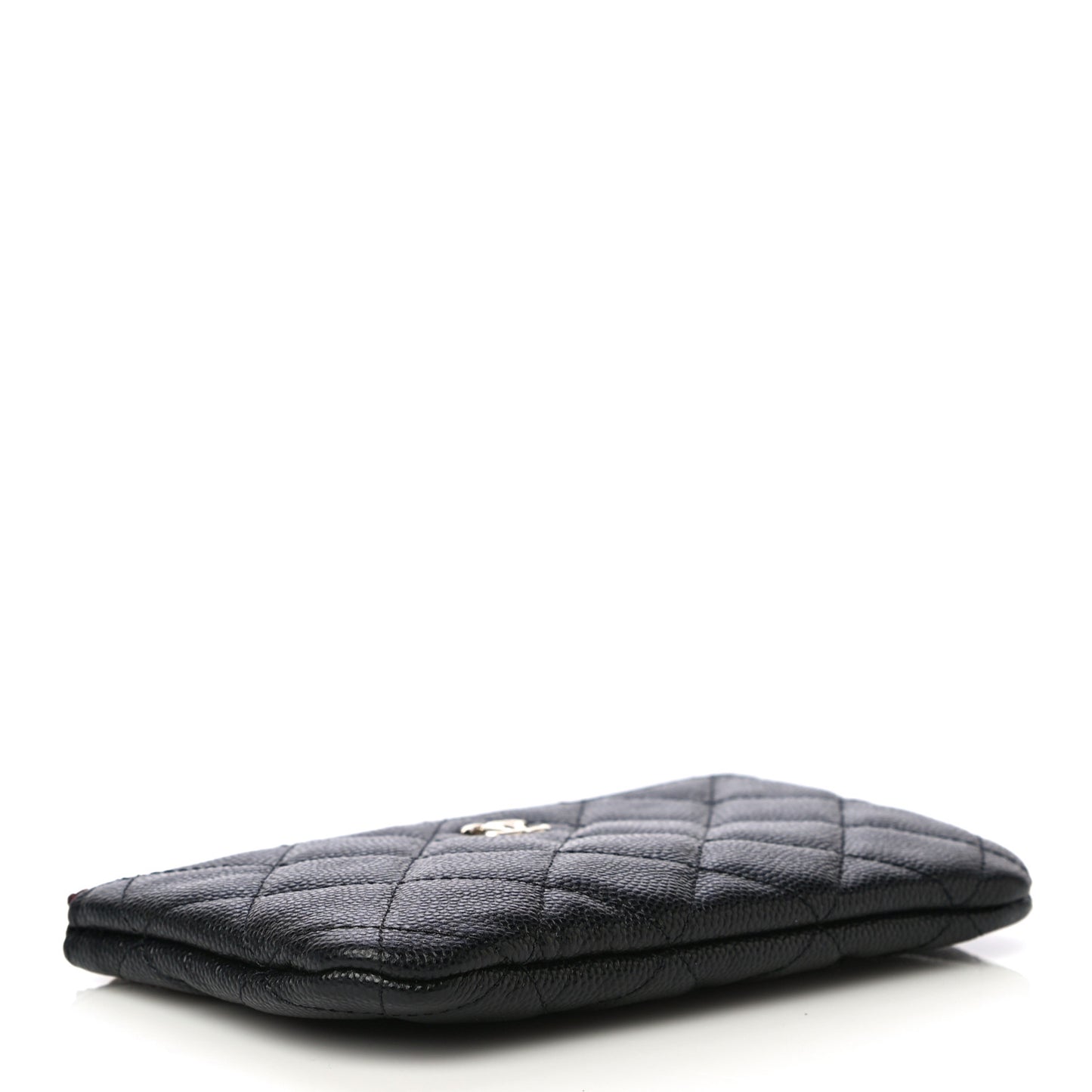 Caviar Quilted Small Cosmetic Case Black