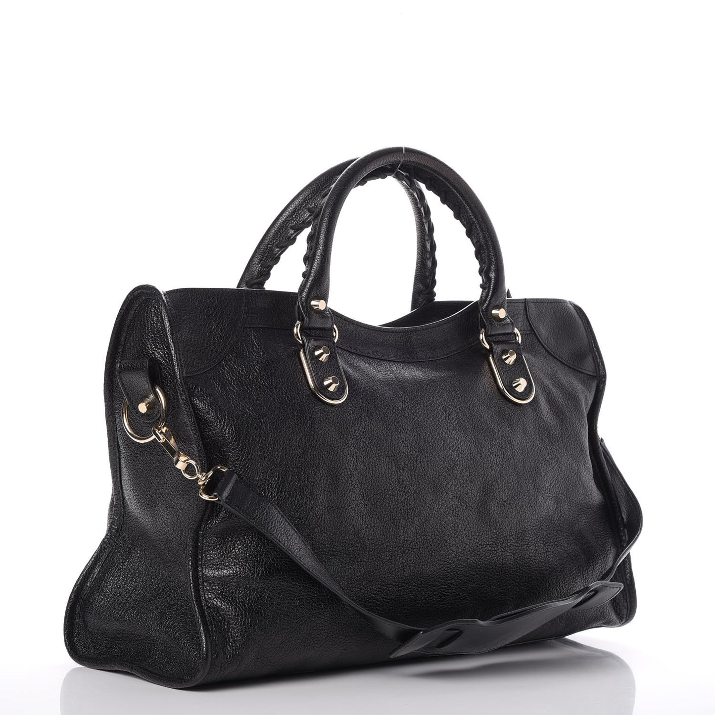 Chevre Gold Metallic Edge Hardware City Black