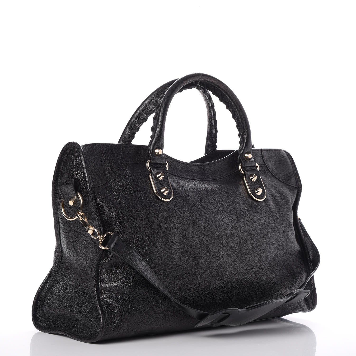 Balenciaga Chevre Gold Metallic Edge Hardware City Black 3 of 7