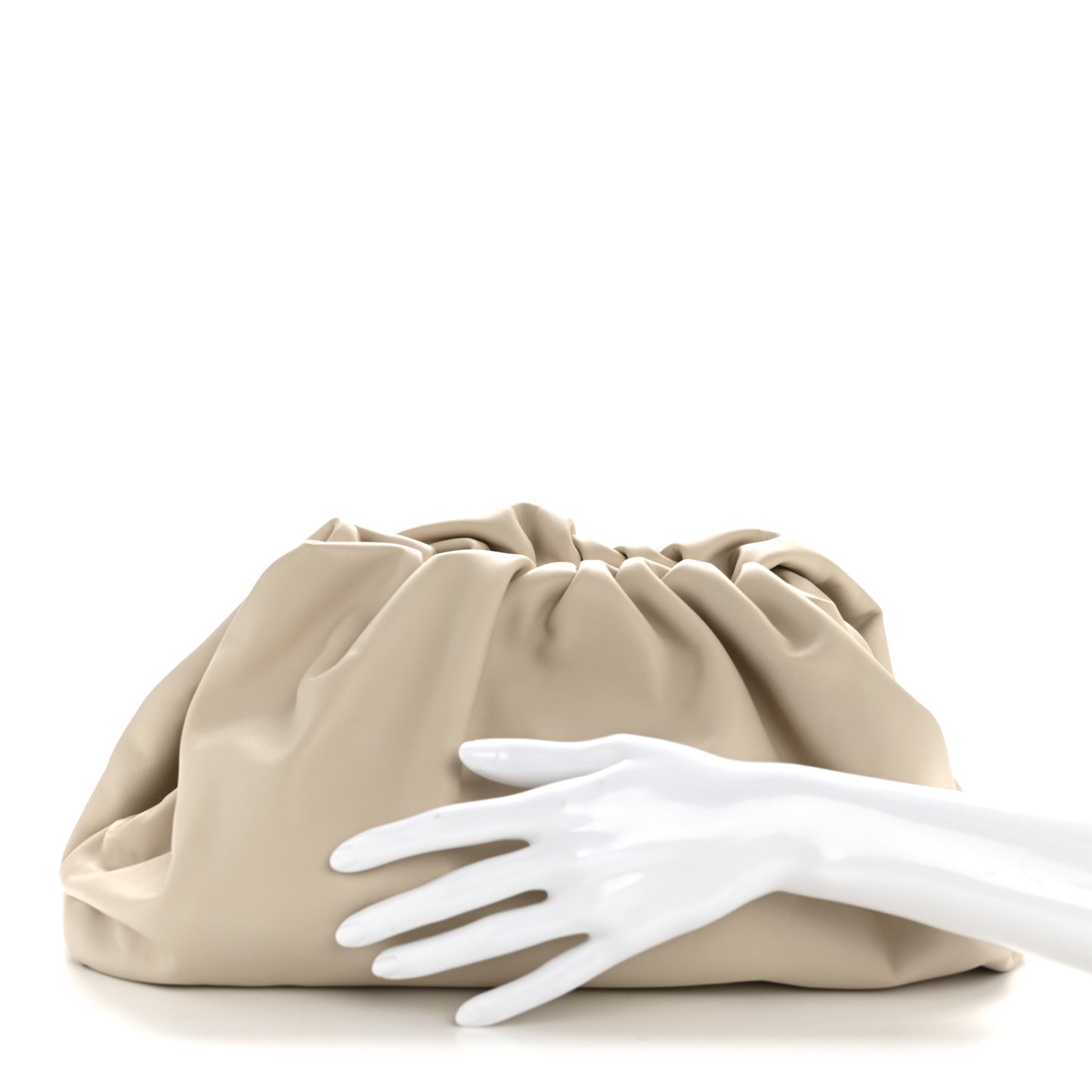 Smooth Butter Calf The Pouch Oversized Clutch Plaster