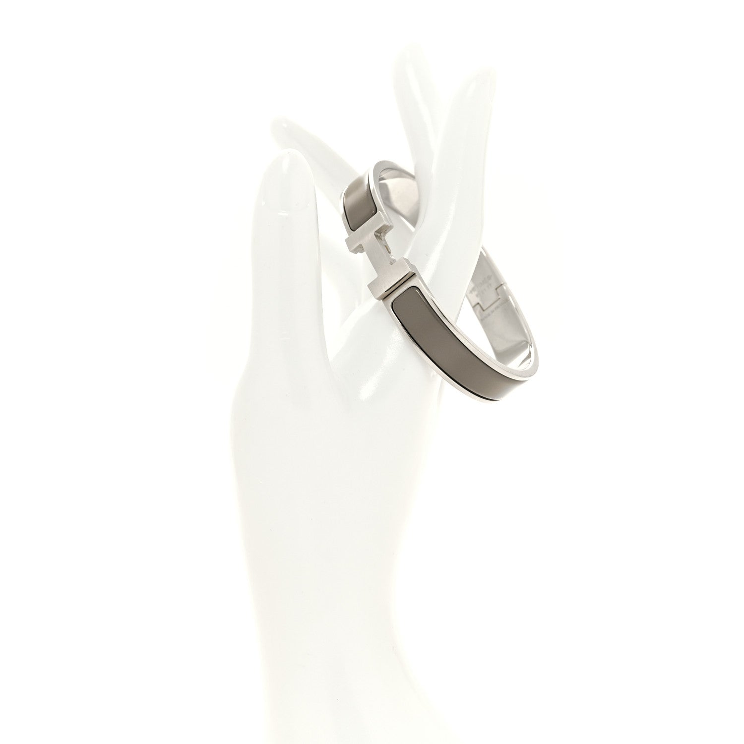 Hermes Matte Enamel Narrow Clic Clac HH Bracelet PM Etain 2 of 5