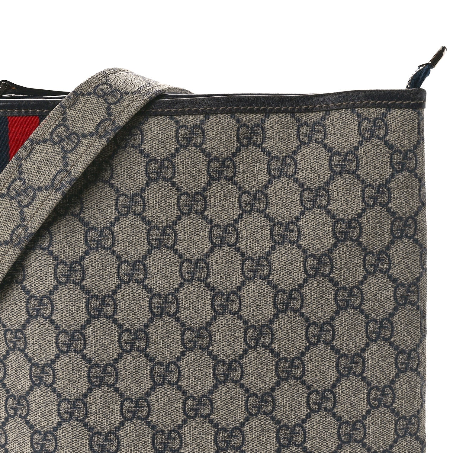 Gucci GG Plus Monogram Signature Web Loop Messenger Blue 8 of 10