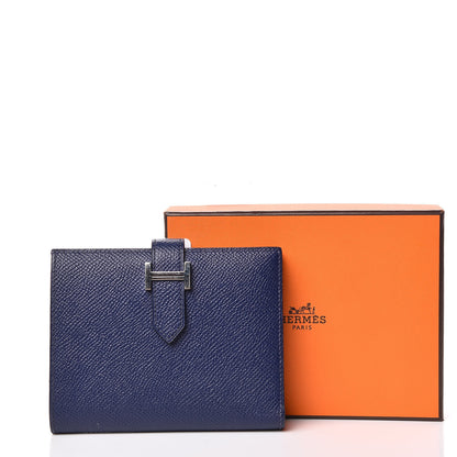 Hermes Epsom Bearn Compact Wallet Bleu Saphir 7 of 7