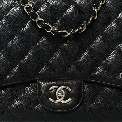 Chanel Caviar Quilted Jumbo Single Flap Black 9 of 12