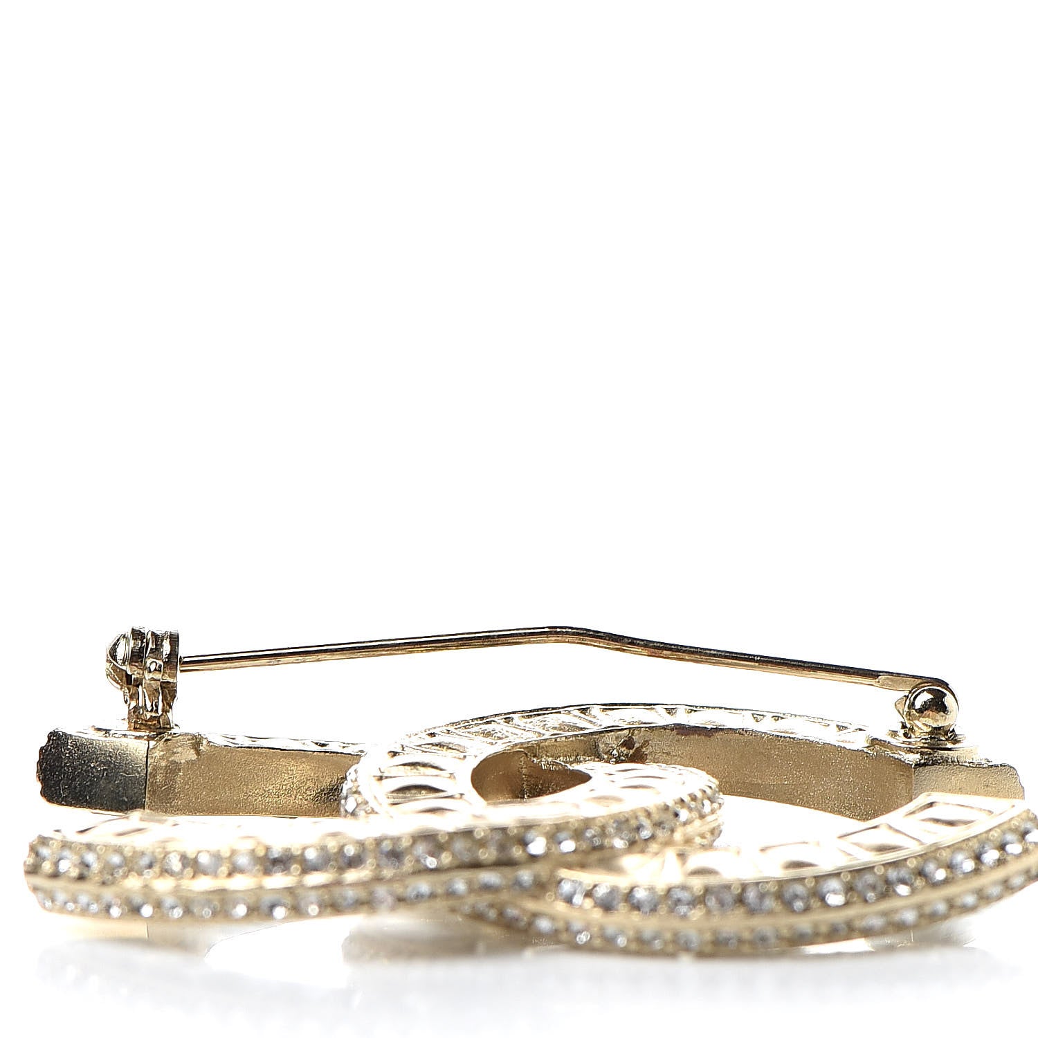 Chanel Baguette Crystal CC Brooch Gold 5 of 6