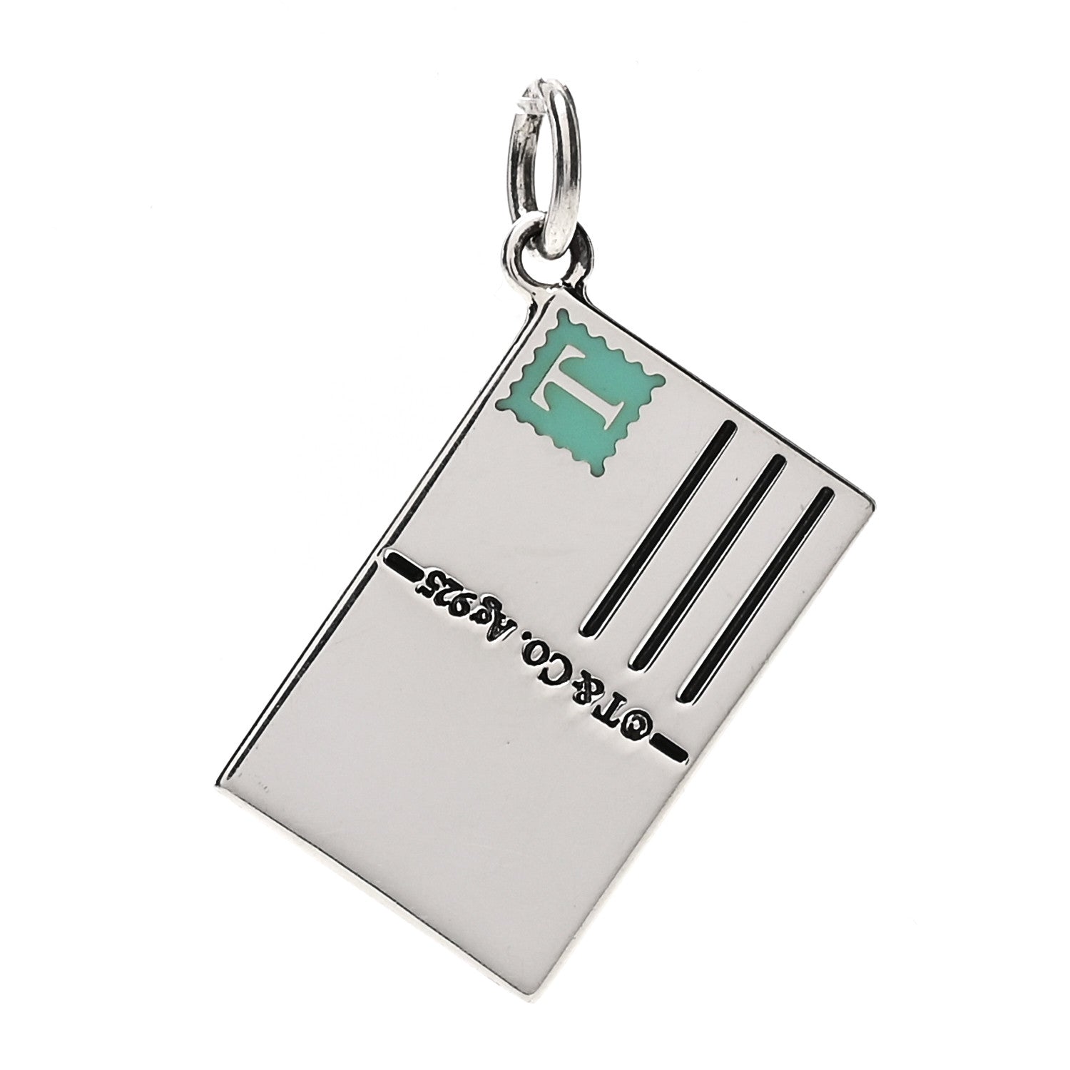 Tiffany Sterling Silver Enamel San Francisco Postcard Charm Blue 3 of 3
