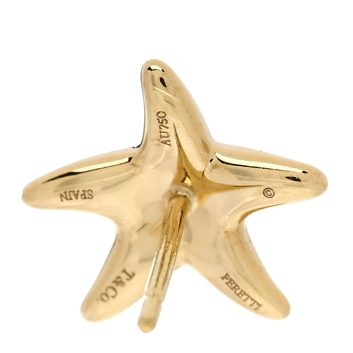 18K Yellow Gold 12mm Elsa Peretti Starfish Earrings
