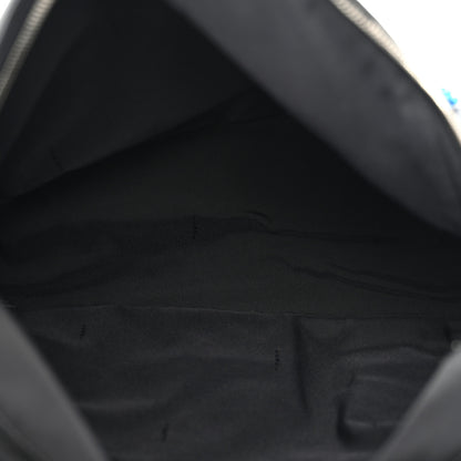 Fendi Nylon Shearling Block Letter Backpack Black 5 of 10