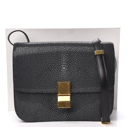 Celine Stingray Medium Classic Box Flap Bag Navy 10 of 10