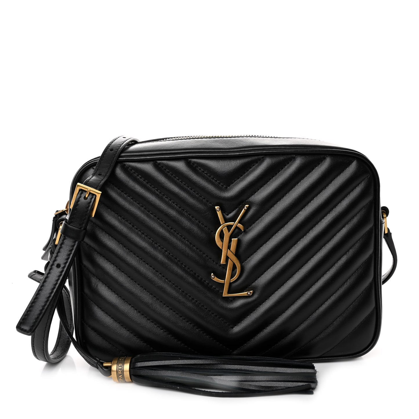 Calfskin Matelasse Monogram Lou Camera Bag Black