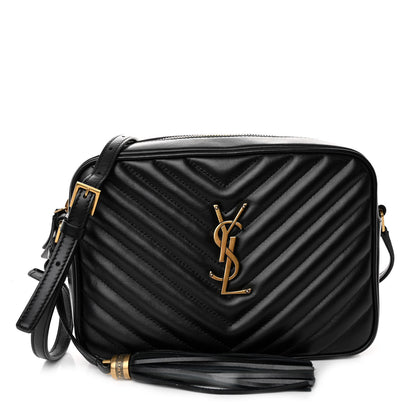 Saint Laurent Calfskin Matelasse Monogram Lou Camera Bag Black 1 of 9
