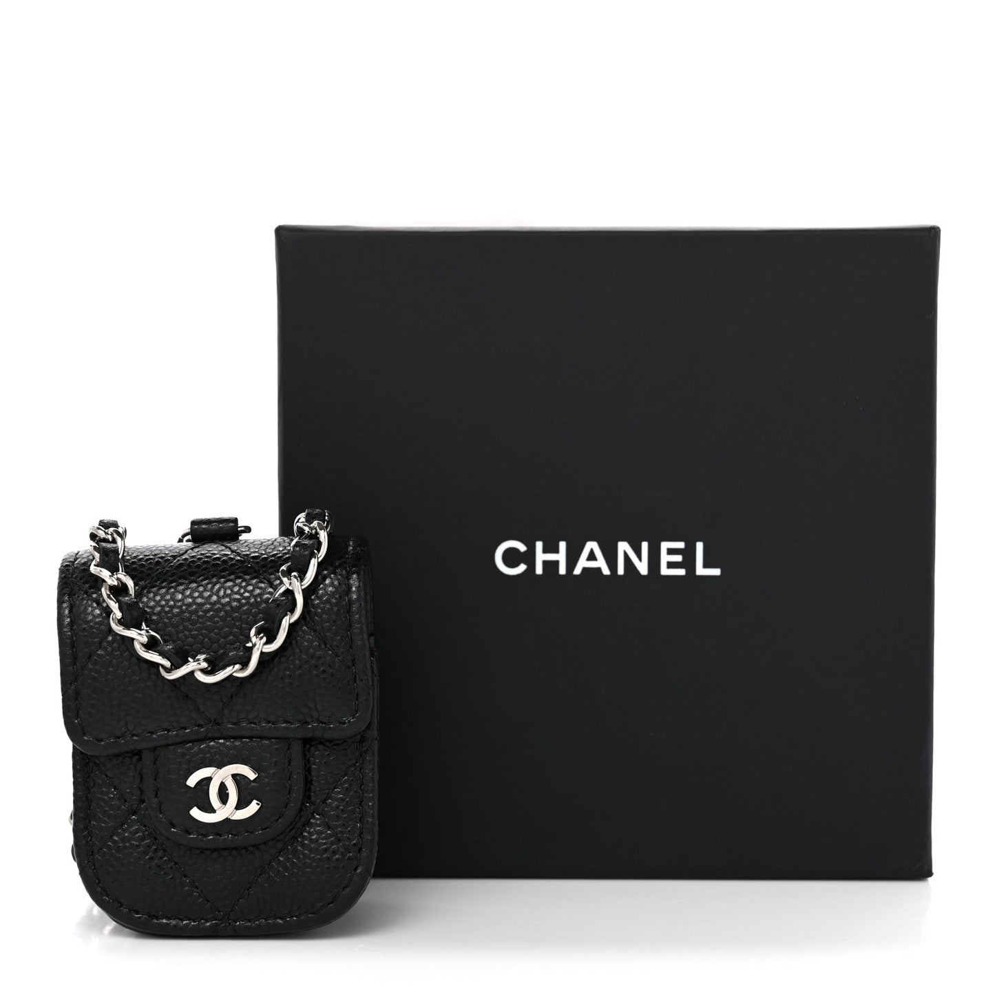 Caviar Quilted Airpods Pro Case Black