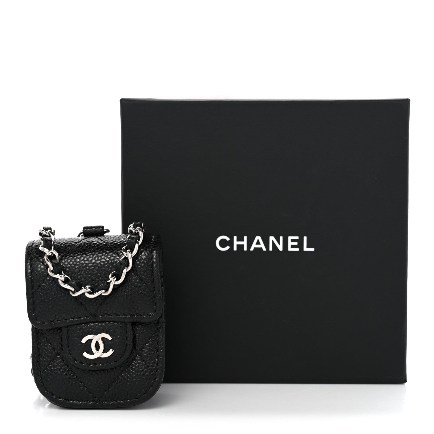 Chanel Caviar Quilted Airpods Pro Case Black 11 of 11