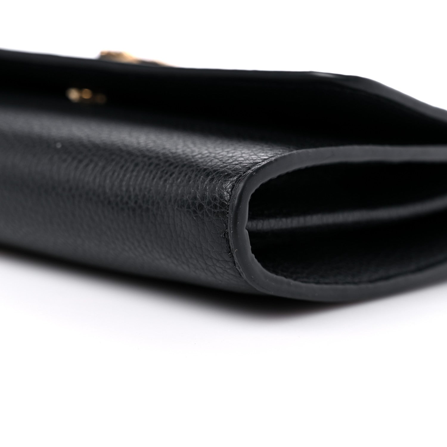 Versace Grained Calfskin Virtus Wallet On Chain Black 8 of 8