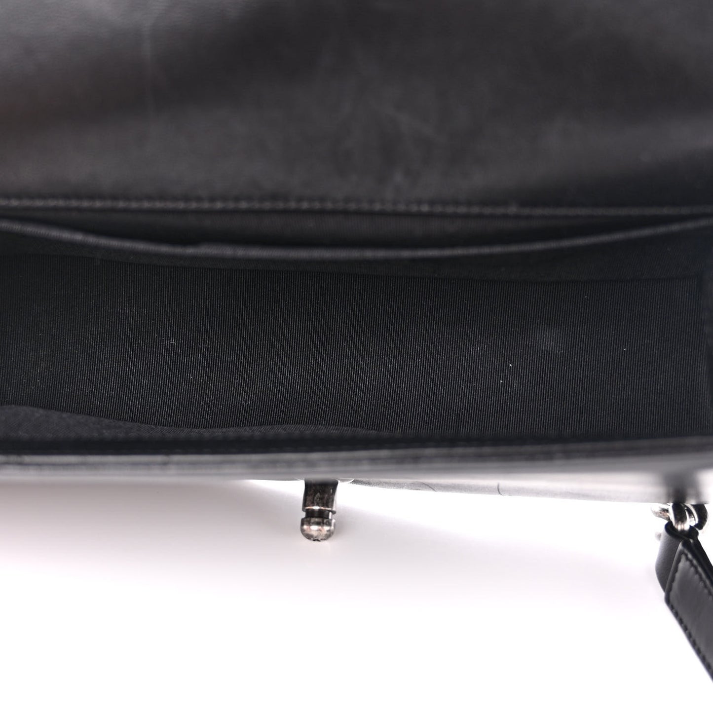 Lambskin Quilted Medium Boy Flap Black